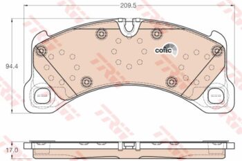 ผ้าดิสเบรคหน้า CAYENNE, MACAN รุ่นหน้าแคบ "BREMBO" / Front Brake Pads, 95835193930