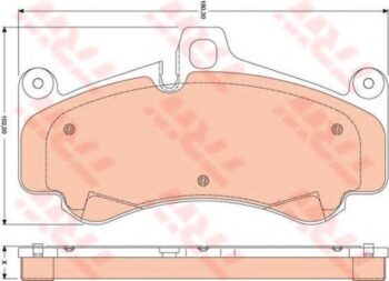 ผ้าดิสเบรคหน้า PORSCHE 911 (997) GT-3 ปี03-06 / Front Brake Pads, B1779