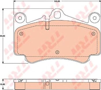 ผ้าดิสเบรคหน้า PORSCHE CARRERA 4S ปี04-07 / Front Brake Pads,